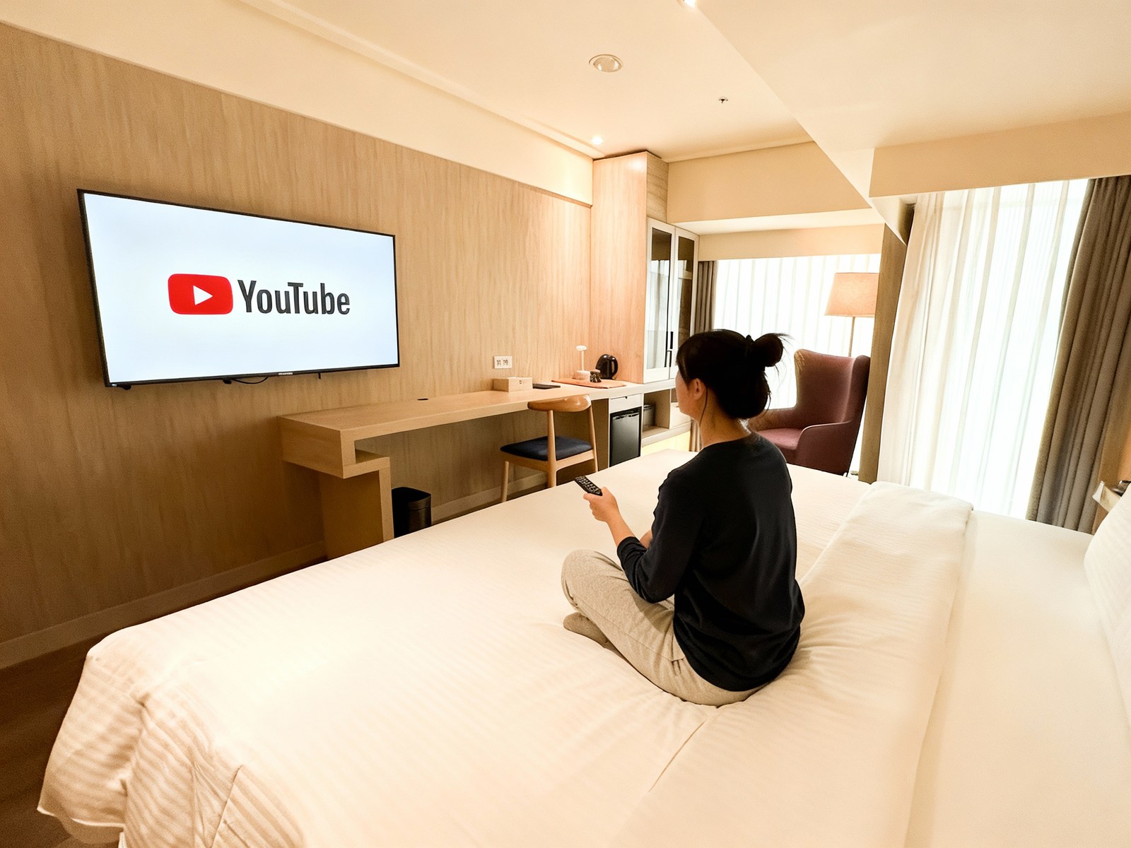 茶覺旅 Tea Way Hotel 房內觀影體驗
